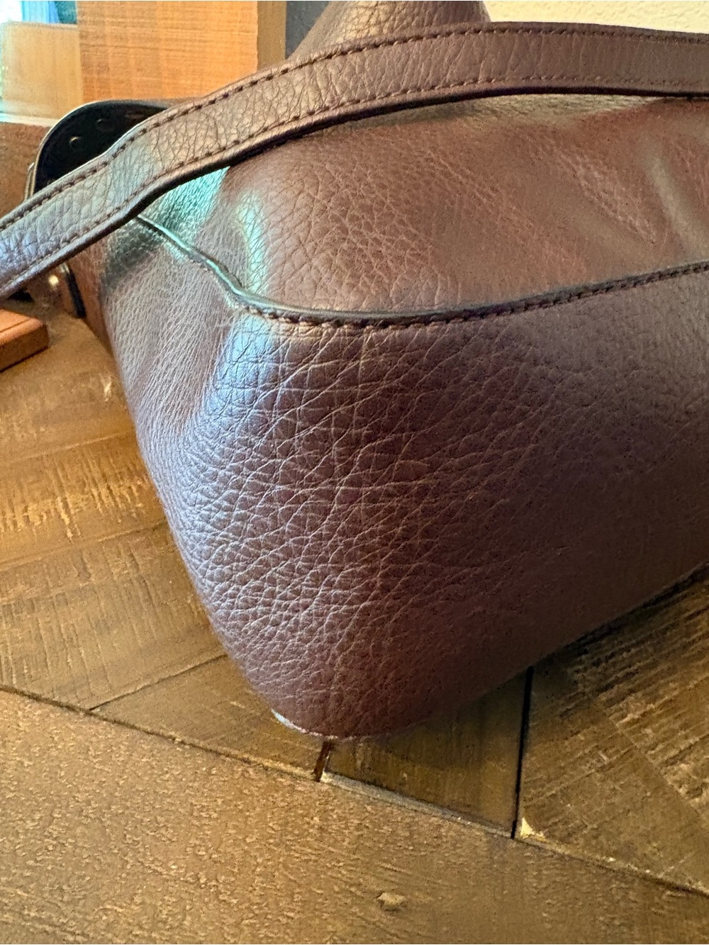 Montana West Dark Brown Studded Leather Shoulder Bag - Picture 11 of 13